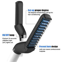 Hair Comb Brush & Beard Straightener in One Beard Straightener Hair Comb